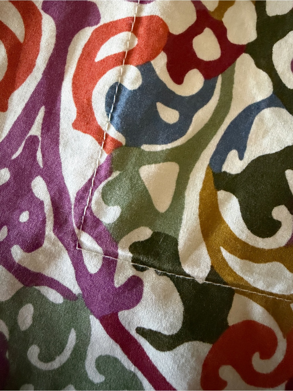Crate & Barrel - Lucia Full/Queen Duvet Cover + 2 Shams — Jewel-Tone Medallion - Picture 7 of 10